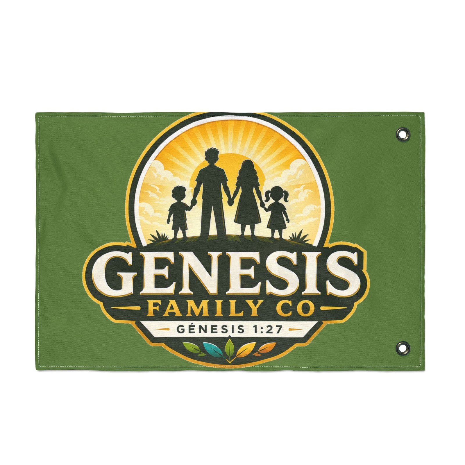 Genesis Family Co Flag — Double-Sided Family Crest Banner (Genesis 1:27) - Image 2